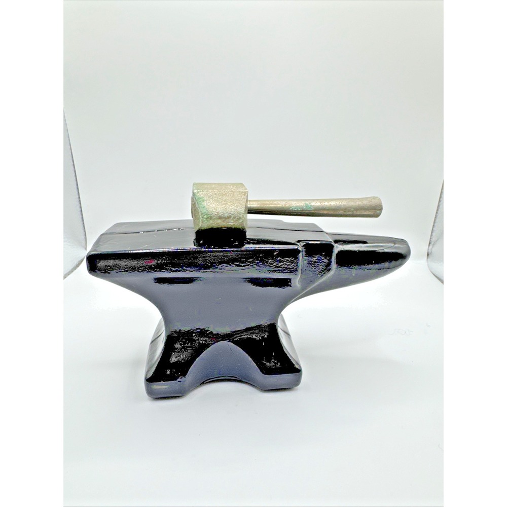 Vtg Avon Bottle 1972‎ Blacksmith's Anvil Hammer Leather After Shave Empty